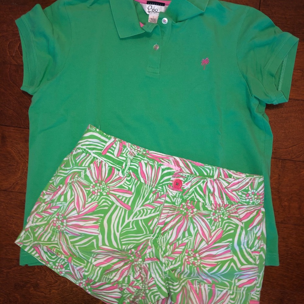 Lilly Pulitzer Callahan shorts AND polo top